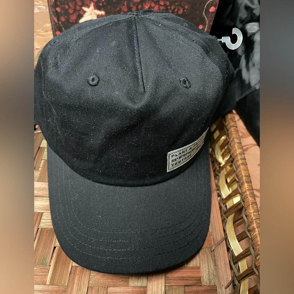 tentree Black Baseball Cap with Front Patch